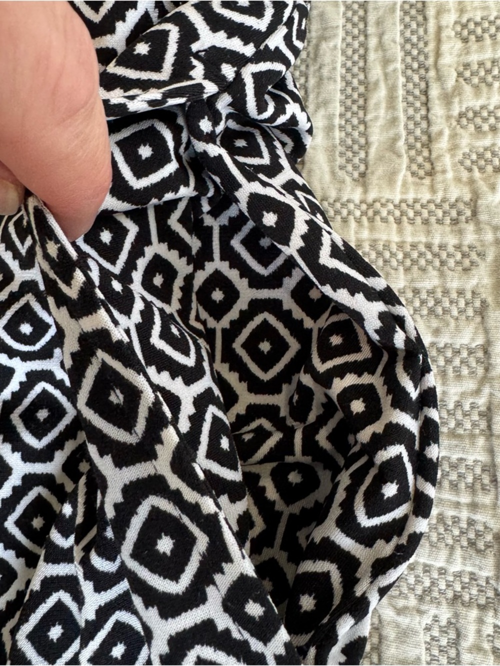 Banana Republic Maxi Dress - XS Black White Geometric Racerback with Pockets - Picture 7 of 10